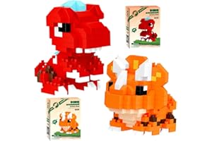 WFKKMEQ Animal Building Block, 2 PCS Dinosaur Building Block Micro Blocks Set Cartoon Mini Buildings Blocks Animal Bricks Particle Puzzle Buildings Toys DIY Mini Diamond Bricks for Adults and Children Gift