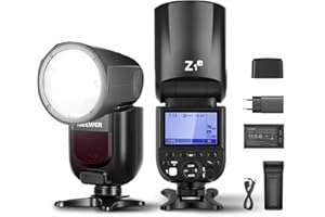 NEEWER Z1-S TTL lampa błyskowa Speedlite okrągła lampa błyskowa do kamer Sony, 76 W 2,4 G 1/8000s HSS, 10-stopniowa lampa LED, akumulator litowy 2600 mAh, 480 zdjęć z pełną mocą, recykling w 1,5 s
