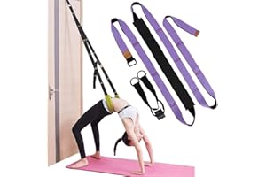 SEANPEM Dance Lower Waist Training, Back Bend Assist Trainer-to Improve Back and Waist Flexibility, Flexibility Stretching Leg Stretcher Strap for Yoga, Ballet, Dancing, Gymnastics Cheerleading (light purple)