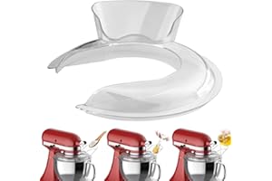 ‎HOMGEN HOMGEN Ausgießerschutz für KitchenAid 4,5 und 5 Quart Standmixer mit kippbarem Kopf Klarer Spritzschutz Perfekt für Kitchenaid-Edelstahlschüssel Schale aus Glas und Keramik spülmaschinenfest