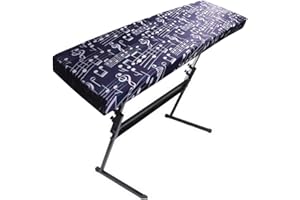 Qees, Tastatur-Abdeckung für digitales/elektrisches Klavier mit 61/88 Tasten, dehnbare Tastatur-Staubschutzhülle, JJZ357