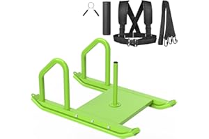 Kipika Gewichtsschlitten, Workout Schlitten, Fitness Krafttraining Schlitten, Speed Training Schlitten für Training Outdoor, Verbessert Geschwindigkeit und Muskelkraft, Geeignet für 1" & 2"