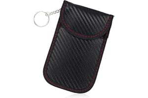 SZXMDKH 1 Pièce Portable Signal Blocage Faraday Pochette Sac, Anti RFID Clé Voiture, Pochette Anti RFID Cle Voiture, Protection Antivol Anti Piratage de Télécommande Véhicule Noir