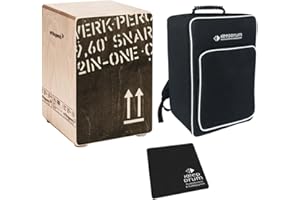 SCHLAGWERK Cajon + KEEPDRUM Caisson de Percussion Gig Bag + CP-01 Pad