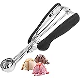 FOCCTS Ice Cream Scoop Stainless Steel Cookie Scoop with Trigger, Used for Fruit, Ice Cream, etc.