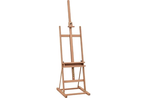 Vinsetto Chevalet en bois hauteur réglable 171-230cm Chevalet Peinture pliable avec rangement inclinaison réglable 80° max. adapté pour l'art et mariage pour enfants et adultes bois naturel