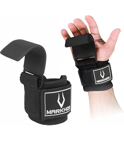 Hustlers Only Weight Lifting Hooks Non-Slip Coating Grips With 7