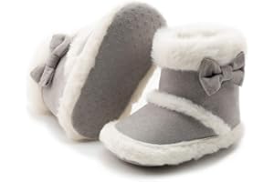 Sonsage Infant Baby Girls Boys Snow Boots Soft Anti-Skid Sole Ankle Premium Booties Newborn Toddler Prewalker Winter Warm Crib Shoes