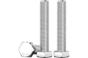 Drenky 10 Pièces Boulons Hexagonaux M10 X 60mm Argent Acier Inoxydable A2 V2A Haute Résistance Boulon à TêTe Hexagonale DIN 933 Vis Inox Pour Automobile Et Machinerie