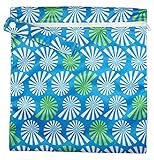 FAB4BABYSTARS, Blue & Green Fan Fair Wet Bag, stretchy with Zip and Handle