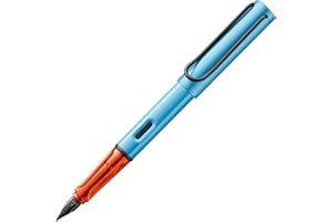 Lamy AL-star denim - Pluma estilográfica con empuñadura ergonómica y plumín de acero pulido en tamaño F - cuerpo de aluminio ligero - incluye cartucho T 10 azul - Diestro