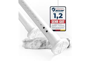 HOFACTORY MEISENBERG Bastone Estensibile a Pressione 360-410cm, Bianco, Ø 32 mm, Aste per Tende Senza Forare per Finestre, Divisori per Ambienti e Cucina