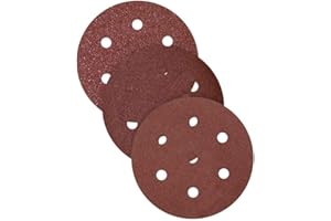 RETOL Dischi abrasivi velcrati, 90 mm, 7 fori, G80, p. levigatrici rotorbitali, corindone normale (50 Pz.)