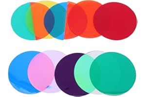 Angoily 10 Pcs Gel Filters Warm Light Diffusion Lighting Sheets Self-adhesive Color Correction Film for LED Downlights Spotlights Indoor Outdoor Landscape Decor