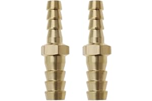 eMagTech 2 accesorios de latón para manguera de cola reductora de enchufe reductor conector recto de 10 mm a 8 mm para agua, gas, aceite, barco, tubería de aire