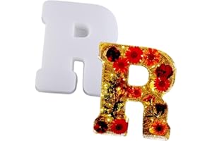 TUXXJZM Silicone Alphabet Resin Molds, Letter Silicone Mould for Crafts, Epoxy Resin Casting Molds, 3D Alphabet Epoxy Resin Silicone Mold, Capital Letter Symbol Mold, Alphabet Letter Baking Mold