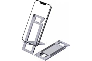 Hagibis Support de téléphone Portable pour Bureau, Support de téléphone Pliable 5 en 1 en Aluminium avec décapsuleur, ouvre-boîte, règle, clé pour iPhone 14, 13, 12, 11 Pro Max, Samsung Galaxy