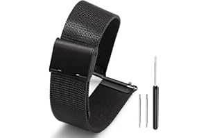 Adallor® Bracelet Montre Connectée 20mm 22mm 18mm 24mm 16mm 14mm 12mm 10mm | Bracelet Montre pour Homme Femme, Bracelets de Montres de Metal avec Outils et Barre à Ressort, Diverses Couleurs
