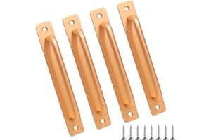 Zydiwo 4 Piezas Tiradores de Puerta de Granero Manija de Puerta de Aleación de Aluminio Tiradores Puertas Correderas para Puerta del Armario Puerta de Madera de Granero (Oro-212mm)