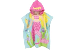 BANGSAUR Kinder Strand Pool Bad Kapuze Poncho Handtuch, 100 Baumwolle Surf Wickeltücher Wickel, Baby Kleinkind Mädchen Jungen 3-12 Jahre
