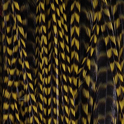 Keough Hackle Cock Saddles #1 (1/4) Grizzly Yellow