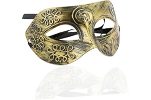 NIYANGLE Masquerade Mask for Men - Greek Roman Mask Men Ball Face Mask for Halloween Costume Party Fancy Dress Ball