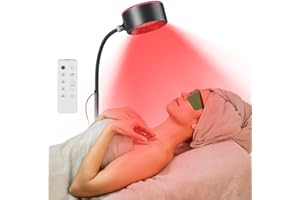 Sanfant Rotlichtlampe Drei Behandlungsmodi Wohltuendes und Wärmendes Infrarotlampe Therapie Einstellbarer Winkel und Höhe für Gesicht Muskeln und Körper inklusive Schutzbrille