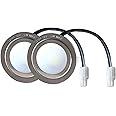 Hohota 2-Piece AC DC 12V 68mm Cooker Hood LED Light 2W Compatible With Old Range Hood 20W Halogen Bulb Equivalent(White 6000K,EL CONNECTOR_NO)