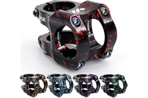 CYSKY 31,8 Attacco Manubrio Bici 35 mm Attacco Manubrio Corto MTB Riser Ultra-Leggero in Lega di Alluminio CNC 35 mm Morsetto Manubrio per Bici da Corsa, Gravel, MTB, DH, BMX, Città