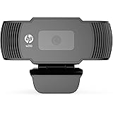 HP w200 HD 720P 30 FPS Digital Webcam with Built-in Mic, Plug and Play Setup, Wide-Angle View for Video Calling on Skype, Zoo