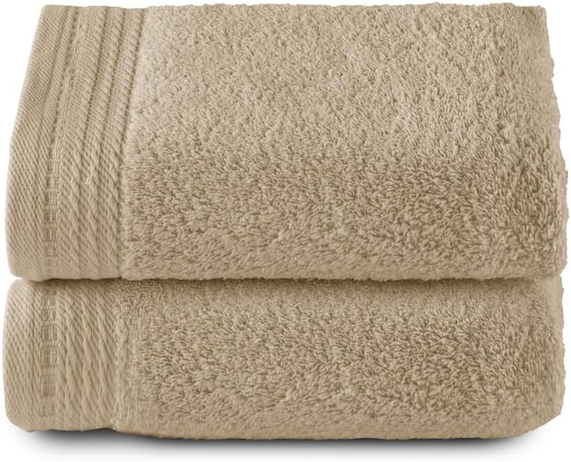 Top Towel - Premium - Toallas de baño Grandes - Toallas baño -2 Toallas de Manos -50 x 100 cms - Algodon 100% - 600 Gramos - Camel