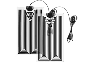 CJBINI Tapis Chauffant Reptile, Tapis Chauffant Terrarium Réglable avec Contrôle de Température (2pcs 28 * 14cm)