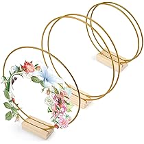 10 Cerchi Metallo Per Ghirlande Fai Da Te - Anelli 20cm Con Gancio E Corda - Foto 5