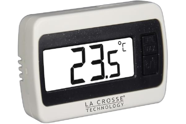 La Crosse Technology - WS7002 Petit thermomètre d'intérieur - Blanc.