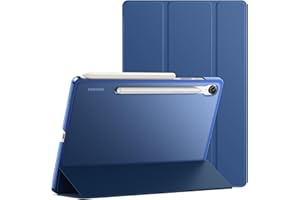 JETech Etui dla Samsung Galaxy Tab S10 Lite / S10 FE / S9 FE 10,9 Cala, Szczupły Półprzezroczysty Tył Składana na Trzy Części Folio Podstawkę Ochronną Osłona Tabletu (Granatowy)