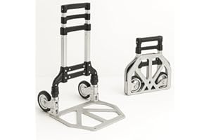 T-LOVENDO.ES Carretilla de Mano portátil Plegable y Extensible con Ruedas | Carro de Transporte Aluminio Ligero | con Cuerdas de Gomas Incluidas | Carga Capacidad máxima 75Kg | Carrito | hogar | Playa | Garaje