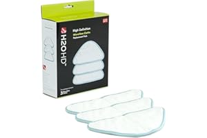 H2O HD Microfibre Cloth Pack - Set of 3 Replacement Cleaning Pads for Steam Cleaners - Optimize Your Cleaning Power with Pads Specifically Designed for Your H20 HD Steam Mop…