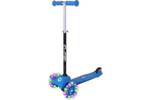 EVO Light-Up Mini Cruiser Scooter for Kids Ages 2–4 | 3-Wheel Kick Scooter with LED Wheels & Adjustable Handlebar | Balance Push Ride-On for Boys & Girls
