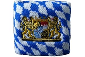 Flaggenfritze Schweißband Motiv Fahne/Flagge Deutschland Bayern mit Löwe + gratis Aufkleber