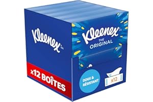 Kleenex THE ORIGINAL – Mouchoirs en papier – Lot de 12 Boîtes
