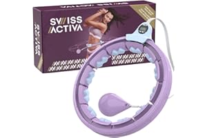 Swiss Activa+ Cerceaux Hula Hoop Fitness Minceur pour Adulte- Houla Hop Fitness Perte de Poids - Cerceaux Amincissant - Oulaoup Fitness - Cerceaux Fitness - Easy Slim Cerceaux Pilates