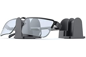 sciuU Titular de Gafas/Gafas de Sol, [Conjunto de 2] Universal Soporte para Pared/Escritorio/Automóvil, Eyewear Organizer, Gancho Adhesivo 3M - Negro