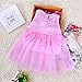 Baby Girls Sleeveless Lace Plain Floral Tutu Dress with Bowknot