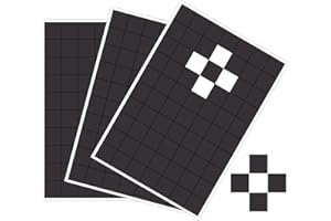 Hoxfly 210 Pcs Magnets with Adhesive Backing,20 x 20 mm Self-Adhesive Magnetic Plates,Flexible Self Adhesive Magnets,Magnets for Crafts,Magnetic Squares,for Photos,Postcards and Signs