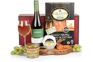 Hay Hampers Fish, Cheese & Wine Gift Set - Wine Hamper, Gifts for Women & Men, Luxury Hampers for Couples & Parents