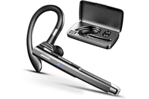 JUGEMAN Bluetoth Headset, 35H Clear Call Bluetoth 5.1 In-Ear Headset, Handsfree Bluetoth Earpiece with Noise Cancelling Mic, Wireless Headset for Business Office Driving, 13g Ultralight Earphone [2022 New]