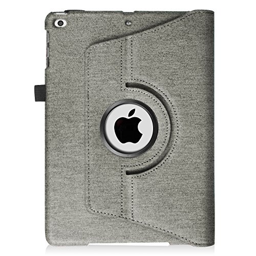 Fintie iPad 9.7 Zoll 2017 / iPad Air Hülle – 360 Grad Rotierend Stand Smart Cover Case Schutzhülle Tasche mit Auto Schlaf / Wach Funktion für Apple iPad 2017 Neue Modell / iPad Air 2013 Modell (Nicht geeignet für iPad Air 2), Denim grau - 8
