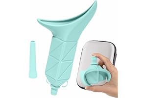 HieerBus Kobiece urządzenie do oddawania moczu, składany damski pisuar, wielokrotnego użytku damski lejek do siusiu pozwala kobietom siusiać na stojąco, silikonowy przenośny kubek na siusiu z etui na