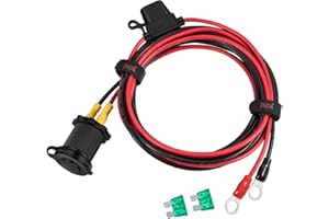 [DIY Series] YCIND Female Cigarette Lighter Socket Power Outlet Heavy Duty 30A Fuse 12V 12AWG Cord 6Ft Car Truck Boat Marine RV Mobile DIY Kit