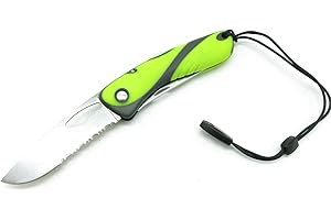 PLASTIMO KNIFE OFFSHORE SHACKL KEY+SPIKE FLUO/BLK